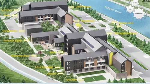 Güneysu'daki 100 yataklı hastanenin yapımı sürüyor
