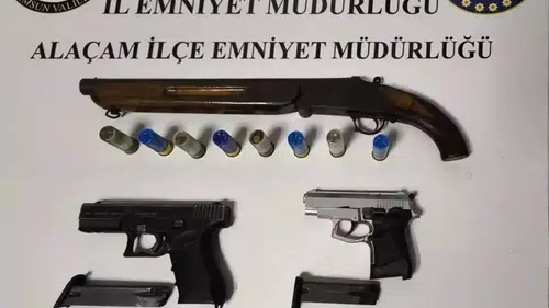 Samsun'da ruhsatsız silah operasyonunda 1 kişi yakalandı