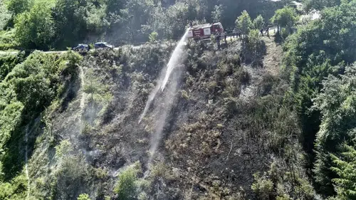 Türkeli'de makilik alanda çıkan yangın söndürüldü