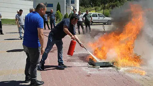 TOGÜ'de yangın tatbikatı yapıldı