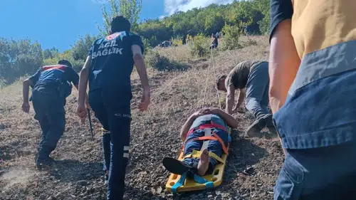 Tokat'ta uçuruma devrilen ATV aracındaki 2 kişi yaralandı