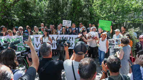 Tahtasız, 'Zeytinlik Yasası' Protestosuna Katıldı