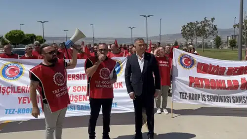 Tahtasız'dan Hitit Üniversitesi İşçilerine Destek