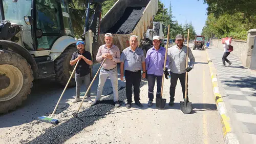 Doğalgaz Hattı Geçen Yollarda Tamirat Başladı
