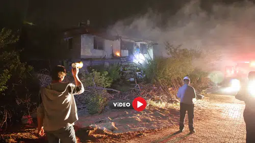 Mandıra Yangınında Ev ve Ahır Küle Döndü