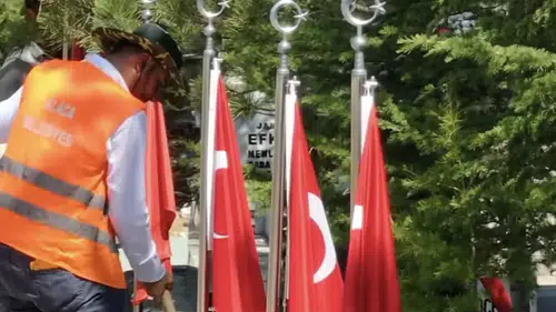 Alaca Şehitliğinde Çevre Düzenleme Çalışmaları Başladı