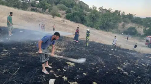 Karabük'te otluk alanda çıkan yangın söndürüldü