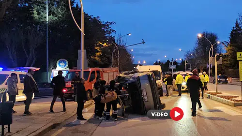 Çorum'da Korkutan Kaza Cipin Sürücüsü Ölümden Döndü