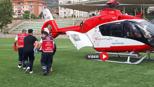 Parmağı Kopan Çocuk İçin Helikopter Ambulans Havalandı