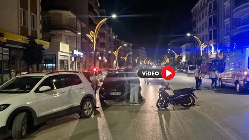Otomobil ile Motosiklet Çarpıştı: 1 Yaralı