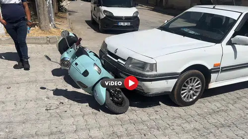 Otomobil ile Motosiklet Çarpıştı: 1 Yaralı