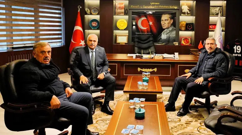 Çizikci ve Demirci ÇESOB Başkanını Ziyaret Etti