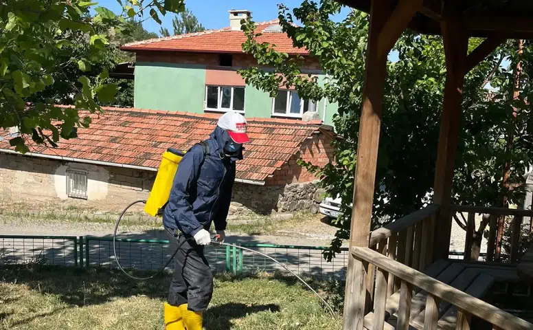 Uğurludağ'da Park ve Bahçelerde İlaçlama Mesaisi