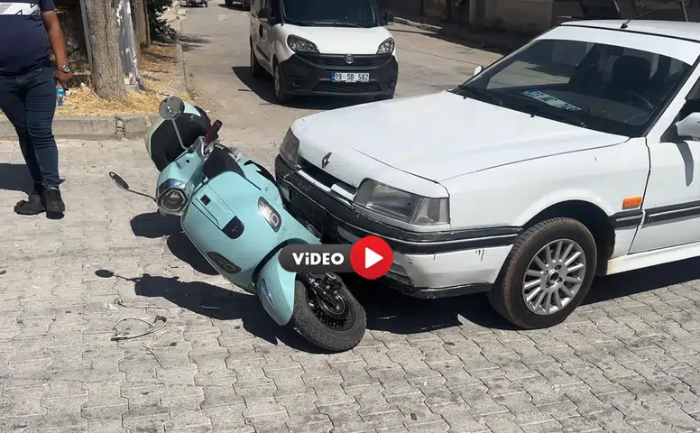 Otomobil ile Motosiklet Çarpıştı: 1 Yaralı