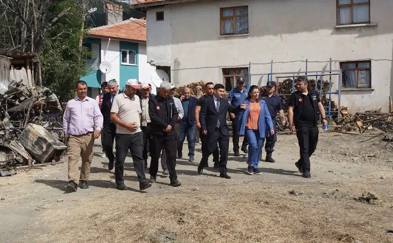 Yangınzede Aileye Geçmiş Olsun Ziyareti