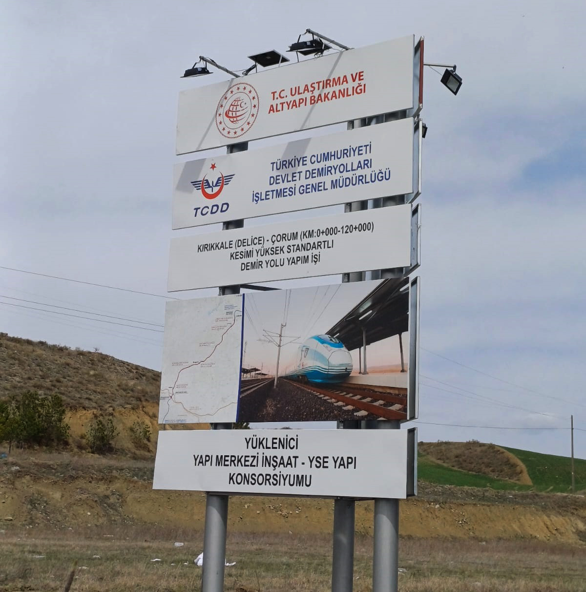 Çorum’un Hızlı Treni Için Tabela Dikildi (3)