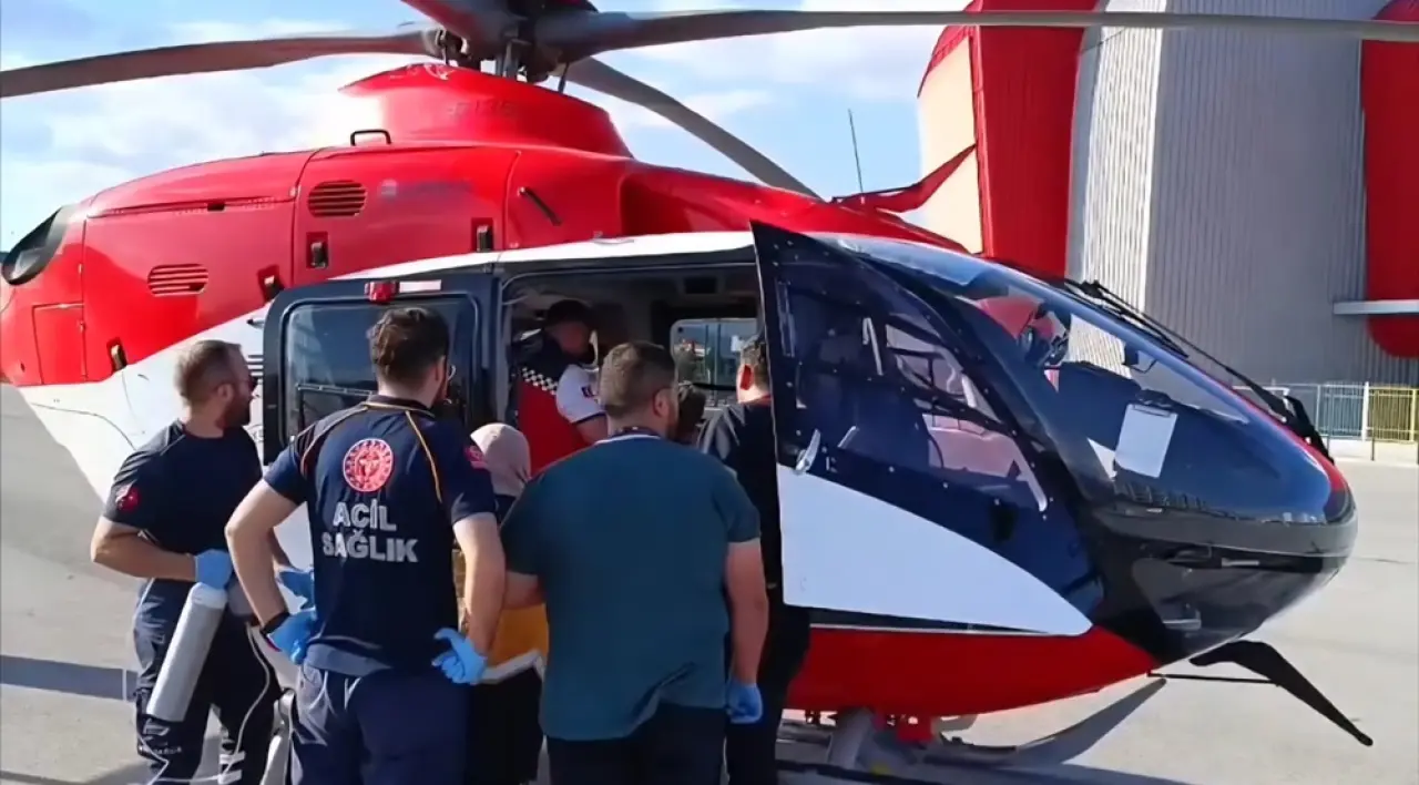 Ambulans Helikopter 8 Aylık Bebek İçin Havalandı 1
