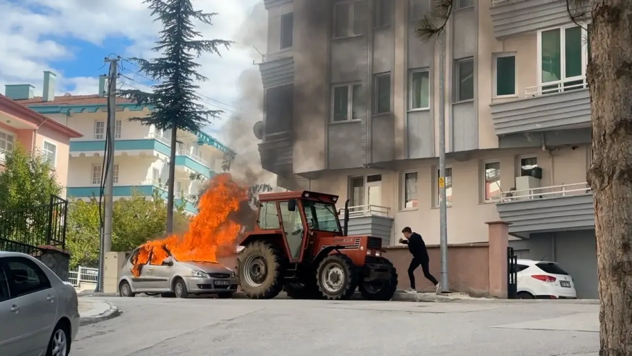 Dini Nikahlı Eşinin Otomobilini Ateşe Verdi 2