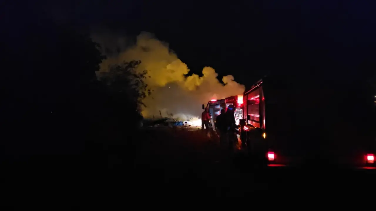 Otomobildeki Yangın Çevreye Sıçradı 5