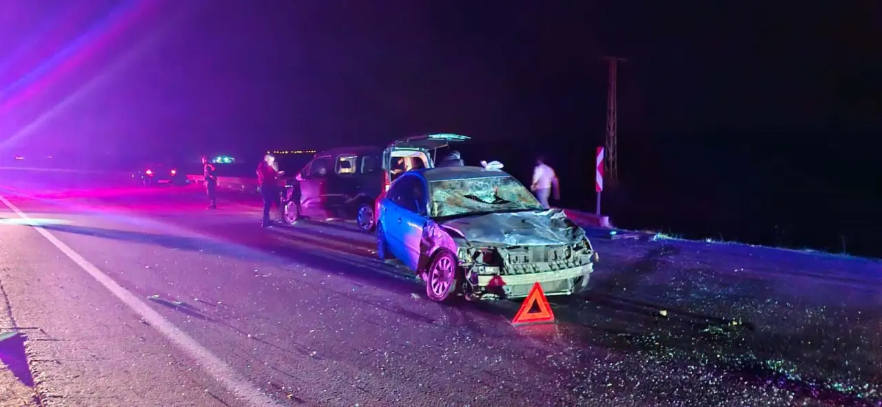 Yola çıkan dana kazaya neden oldu 4