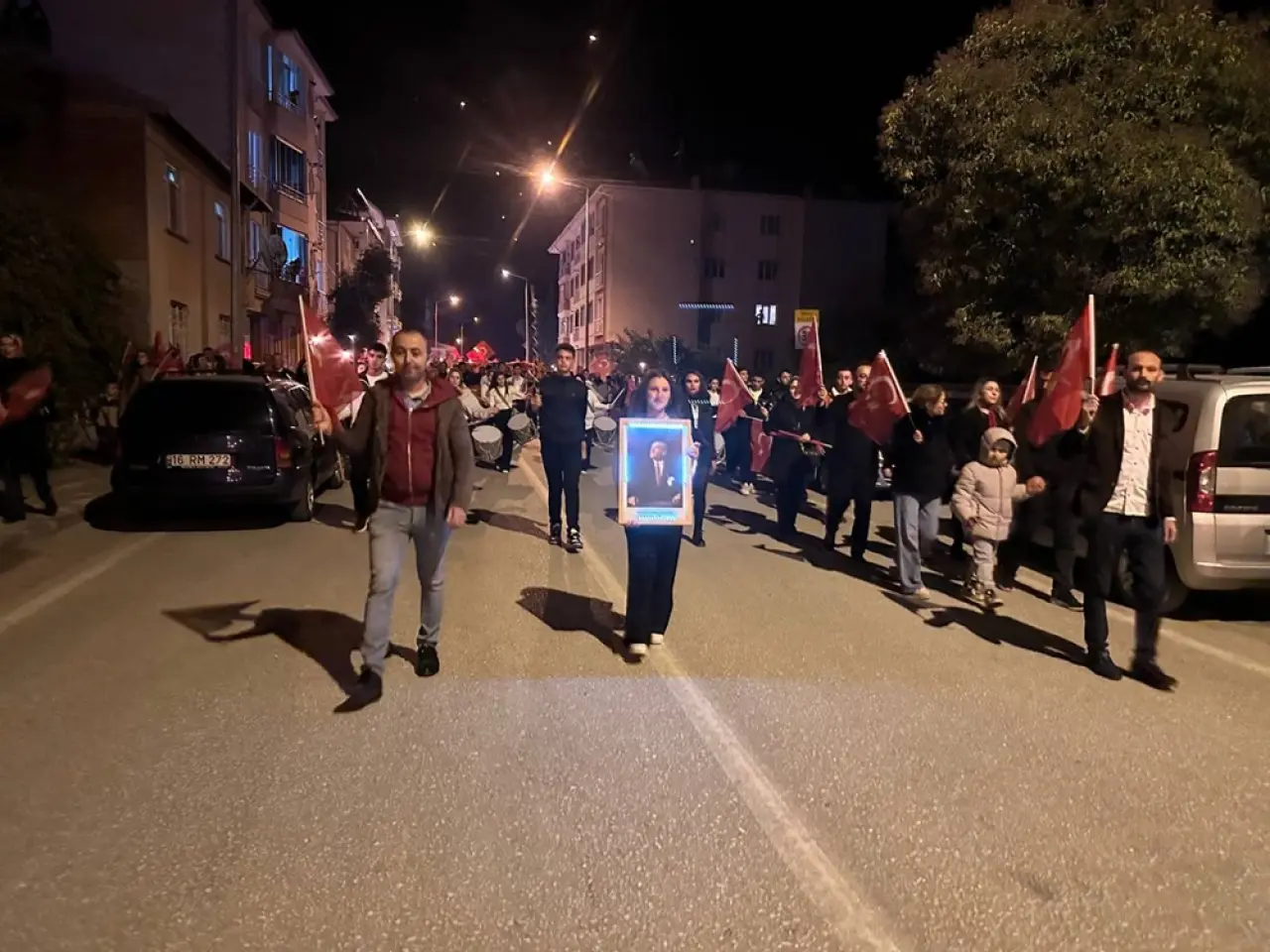 Kargı'da Fener Alayı Yürüyüşü 1