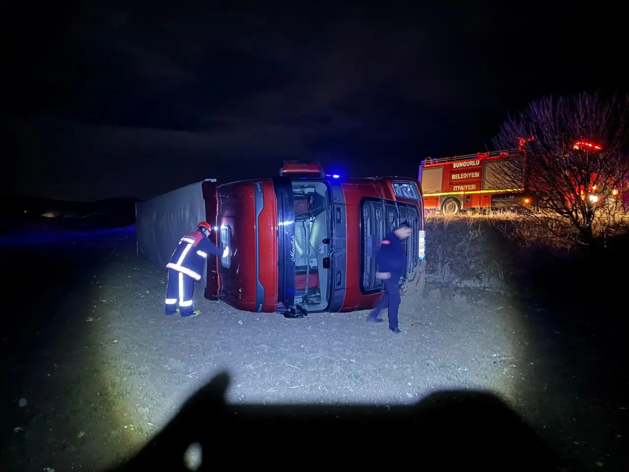 Köpeğe Çarpmamak İçin Manevra Yaptı, Devrildi 1