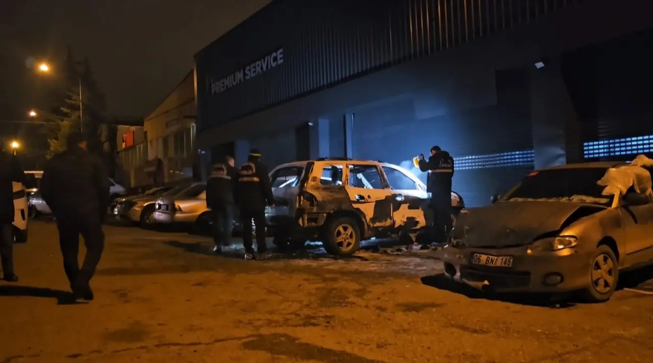 Park Halinde Yanan Araç Kullanılamaz Hale Geldi 1