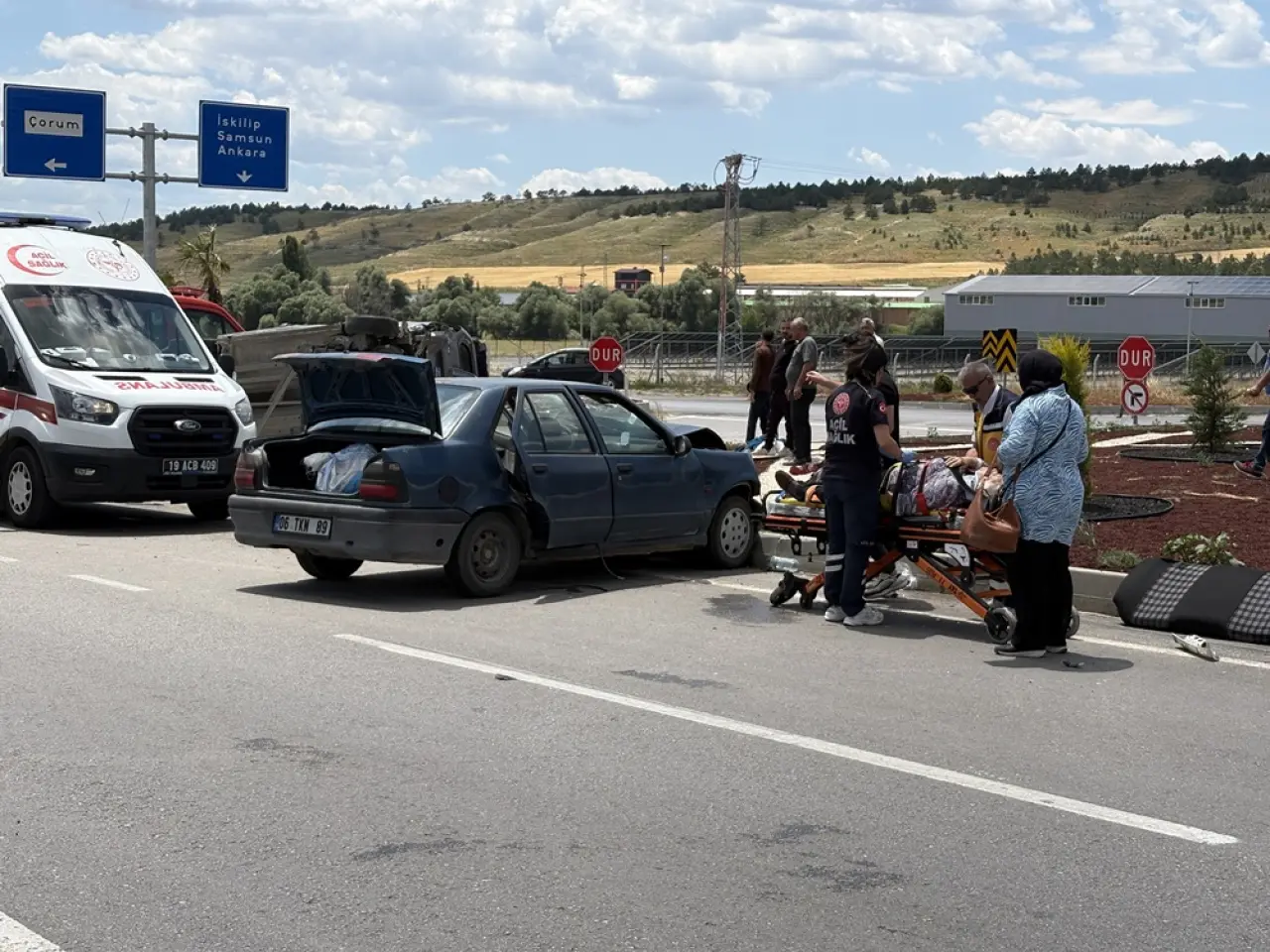Osmancık Kavşağı’nda Korkunç Kaza: 5 Yaralı 5