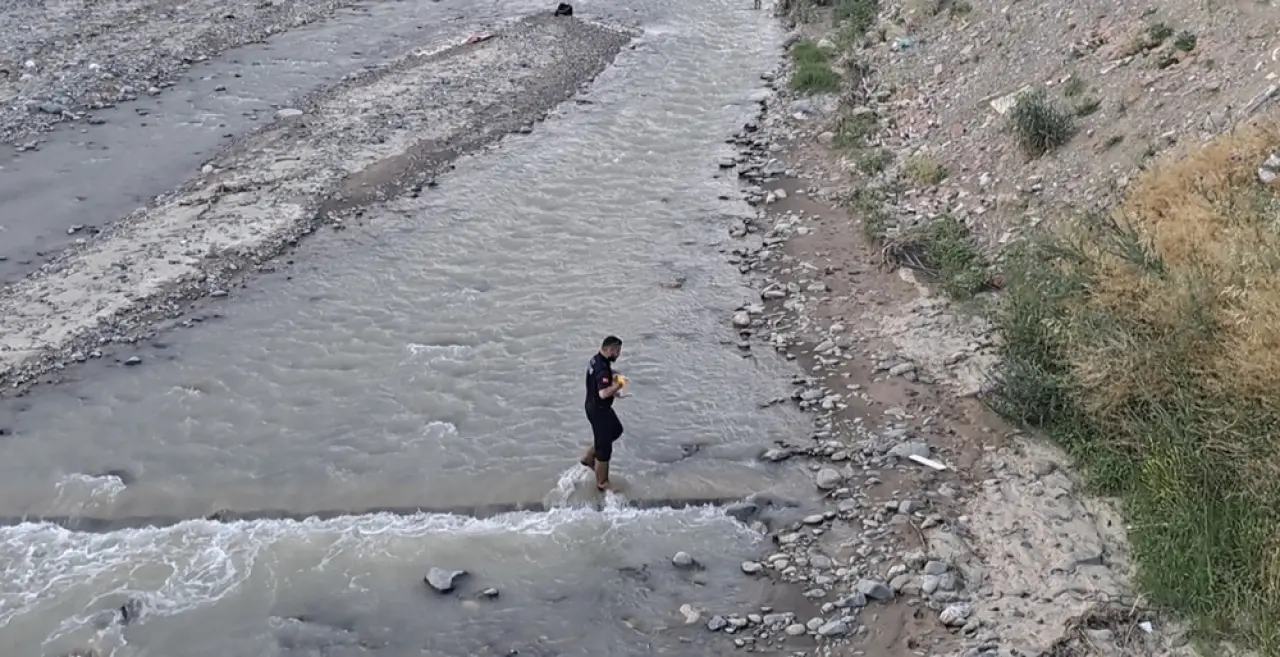 Çaya Düşen Kediyi İtfaiye Kurtardı 4