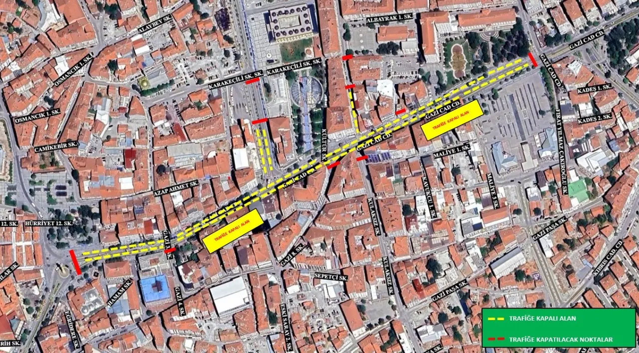 Gazi Caddesi Trafiğe Kapatılacak 1