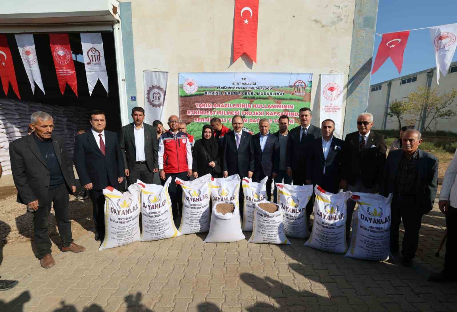 siirtte-203-ton-kirmizi-mercimek-ciftcilere-dagitildi