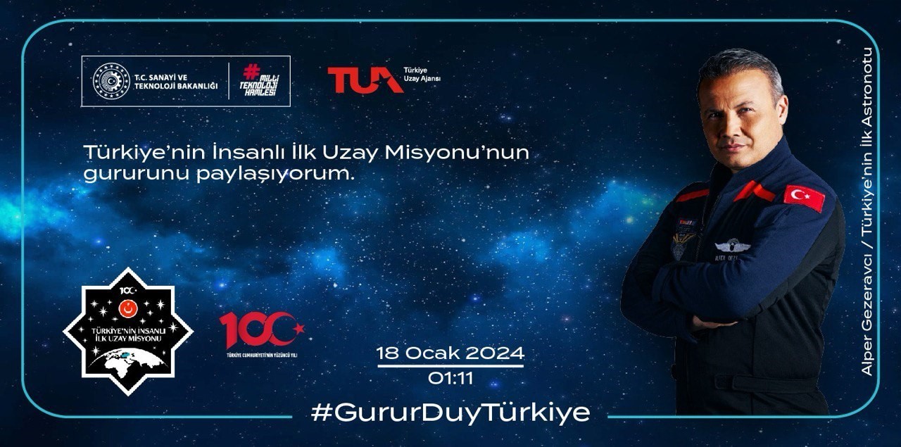 Turkiyenin Beserli Birinci Uzay Misyonu Icin Hatira Bileti 0